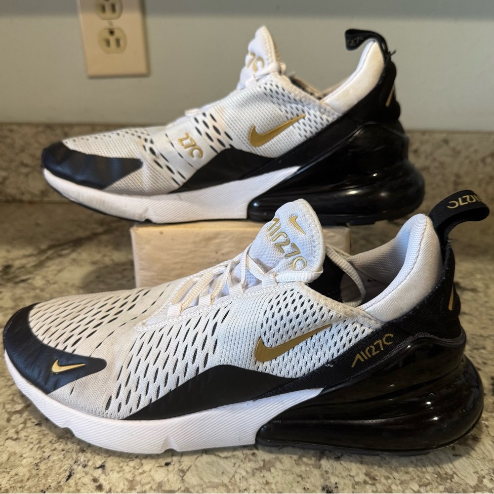 Nike Air Max 270 White and Black Sneakers